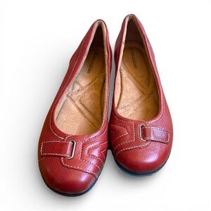 Naturalizer Neville Red Leather Slip-On Casual Shoes Women’s Size 9.5